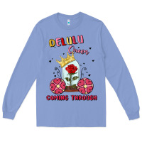 Colony Blue delulu queen coming through Long Sleeve Tee - MaliasSmallBusiness