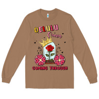 Toasted Coconut delulu queen coming through Long Sleeve Tee - MaliasSmallBusiness