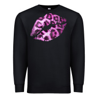 Pink Leopard Lips Premium Sweatshirt | Teevron