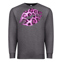Charcoal Heather Pink Leopard Lips Premium Sweatshirt - Bettercallsaul