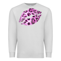 Dove Grey Pink Leopard Lips Premium Sweatshirt - Bettercallsaul