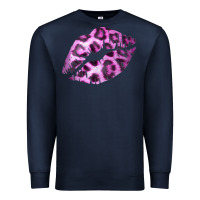 Navy Pink Leopard Lips Premium Sweatshirt - Bettercallsaul