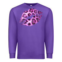 Purple Pink Leopard Lips Premium Sweatshirt - Bettercallsaul