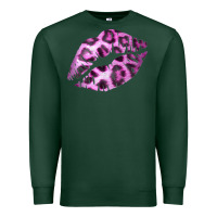 Sports Green Pink Leopard Lips Premium Sweatshirt - Bettercallsaul
