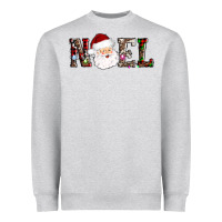 Heather Grey noel santa Heavyweight Sweatshirt - AdoDesignShop
