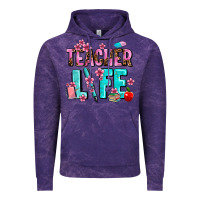 Cloud Purple teacher life Vintage Hoodie - AdoDesignShop