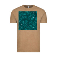 Vintage Coffee Tropical  Leaves Seamless Pattern Vintage Tee - BundleAndBundleShop