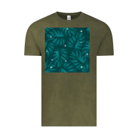 Vintage Olive Tropical  Leaves Seamless Pattern Vintage Tee - BundleAndBundleShop