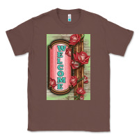 Chestnut Western Red Roses Welcome Classic Tee - LillyAllenDesigns