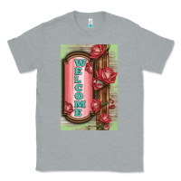 Heather Grey Western Red Roses Welcome Classic Tee - LillyAllenDesigns