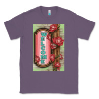 Lavender Western Red Roses Welcome Classic Tee - LillyAllenDesigns