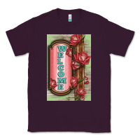 Plum Western Red Roses Welcome Classic Tee - LillyAllenDesigns
