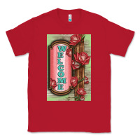 Red Western Red Roses Welcome Classic Tee - LillyAllenDesigns