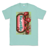 Seafoam Western Red Roses Welcome Classic Tee - LillyAllenDesigns