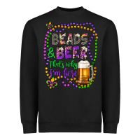 Black beads & beer that's why i'm here Heavyweight Sweatshirt - Artiststas