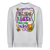 Heather Grey beads & beer that's why i'm here Heavyweight Sweatshirt - Artiststas
