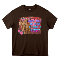 Chocolate Brown sorry ladies my heart belongs to mommy highland cow and calf Heavy Core Tee - RanaPortraitStore