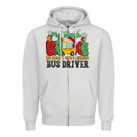 Dove Grey my sleigh broke so now i am a school bus driver Zipper Hoodie - MaliasSmallBusiness