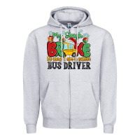 Heather Grey my sleigh broke so now i am a school bus driver Zipper Hoodie - MaliasSmallBusiness