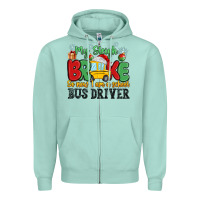 Seafoam my sleigh broke so now i am a school bus driver Zipper Hoodie - MaliasSmallBusiness