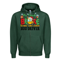 Sports Green my sleigh broke so now i am a school bus driver Zipper Hoodie - MaliasSmallBusiness
