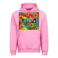 Fuchsia Pink Mom rainbow sunflower Urban Hoodie - CowGirlArtShop