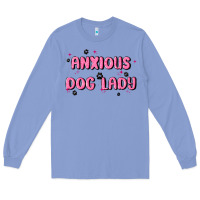 Colony Blue anxious dog lady Long Sleeve Tee - MaliasSmallBusiness