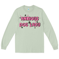 Matcha anxious dog lady Long Sleeve Tee - MaliasSmallBusiness