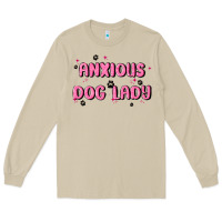 Mushroom anxious dog lady Long Sleeve Tee - MaliasSmallBusiness
