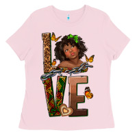 Bubblegum Pink love melanin Ladies Tee - texasbilliewilder