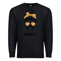 Black Yellow Flower on Pink Background Mom Skull Premium Sweatshirt - Bettercallsaul