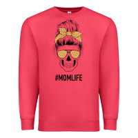Cardinal Yellow Flower on Pink Background Mom Skull Premium Sweatshirt - Bettercallsaul