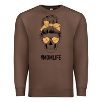 Chestnut Yellow Flower on Pink Background Mom Skull Premium Sweatshirt - Bettercallsaul