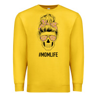 Lemon Yellow Flower on Pink Background Mom Skull Premium Sweatshirt - Bettercallsaul