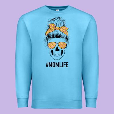 Yellow Flower On Pink Background Mom Skull Premium Sweatshirt Designed By Bettercallsaul