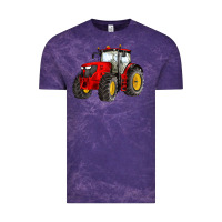 Cloud Purple western farm tractor red Vintage Tee - Artiststas