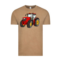 Vintage Coffee western farm tractor red Vintage Tee - Artiststas
