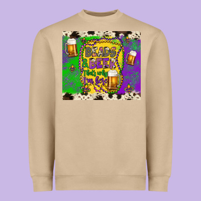 Beads & Beer That's Why I'm Here Heavyweight Sweatshirt Designed By Artiststas