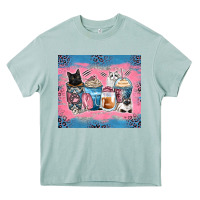 Arona cat coffee cups Heavy Core Tee - Zillion Design Studio