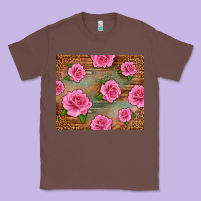Western Pink Roses Classic Tee Designed By Lillyallendesigns