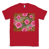 Red Western Pink Roses Classic Tee - LillyAllenDesigns