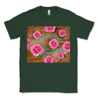 Sports Green Western Pink Roses Classic Tee - LillyAllenDesigns