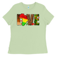 Matcha love melanin with african map Ladies Tee - texasbilliewilder