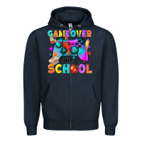 Navy game over back to school Zipper Hoodie - NancyCooperArtShop
