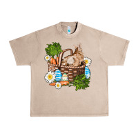 French Oak easter bunny in basket wıth carrot and eggs Urban Heavy Tee - AdoDesignShop