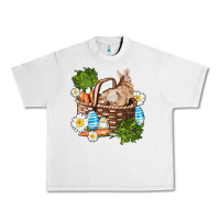 Lunar Rock easter bunny in basket wıth carrot and eggs Urban Heavy Tee - AdoDesignShop