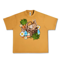 Peanut Butter easter bunny in basket wıth carrot and eggs Urban Heavy Tee - AdoDesignShop