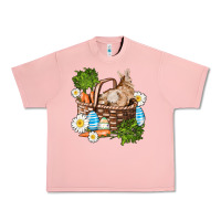 Salmon easter bunny in basket wıth carrot and eggs Urban Heavy Tee - AdoDesignShop