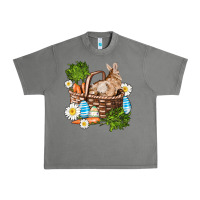 Tornado easter bunny in basket wıth carrot and eggs Urban Heavy Tee - AdoDesignShop