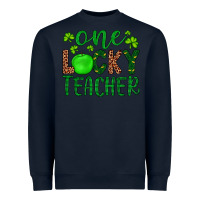 Navy one lucky teacher Heavyweight Sweatshirt - Artiststas